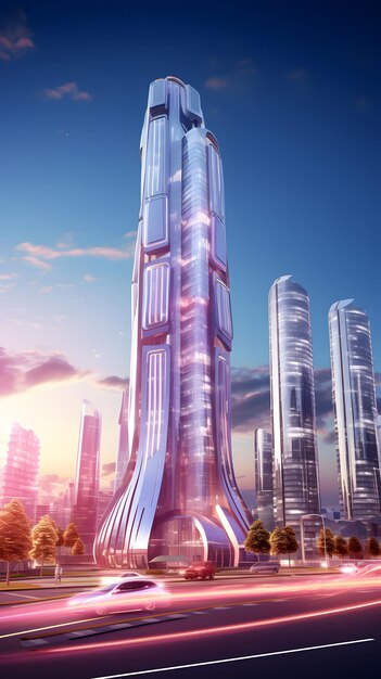 Photo tall building architecture concept design