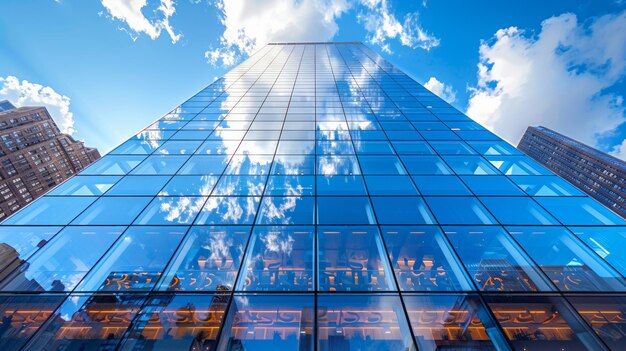 Photo tall building with numerous windows