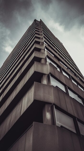 a tall building with a sky in the background and the bottom corner of the building