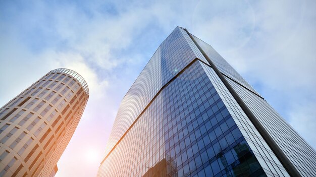 a tall building with a sky background