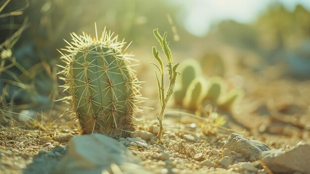 Tall cactus in Salar de Uyuni