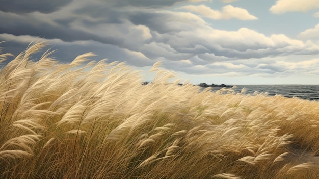 Tall Grasses in Wind