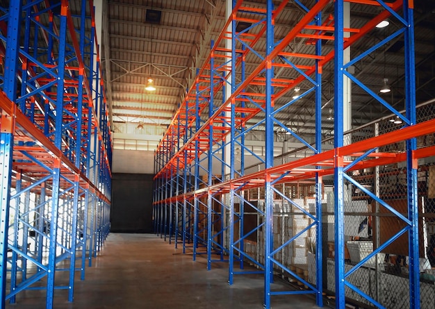 Tall Shelves in Storage Warehouse