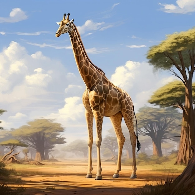 Tallest land animal with a long slender neck