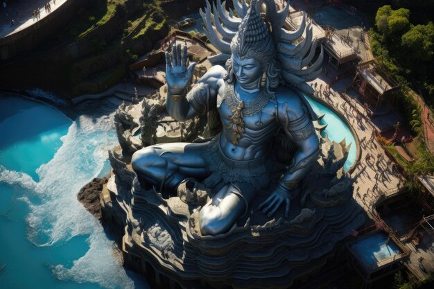 Photo tallest lord shiva statue in murdeshwar temple india