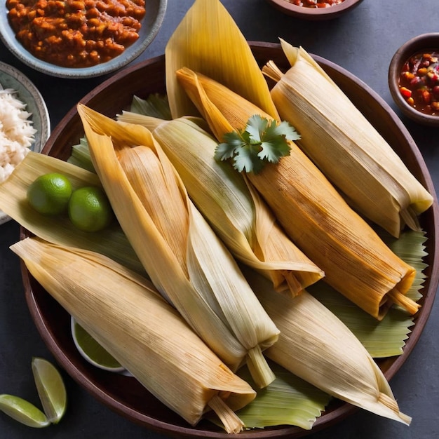 Foto tamales mexicaans eten