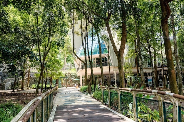 Taman Botani Putrajaya botanical garden in entrance building Malaysia