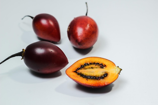 Tamarillo or Dutch Eggplant with the Latin name Solanum betaceum.