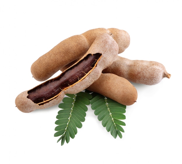 Tamarind isolated on the white background