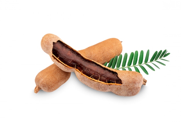 Tamarind isolated on the white  