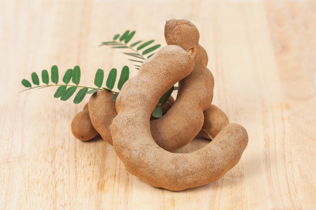 tamarind - Sweet ripe tamarind with isolated on a white background. soft focus