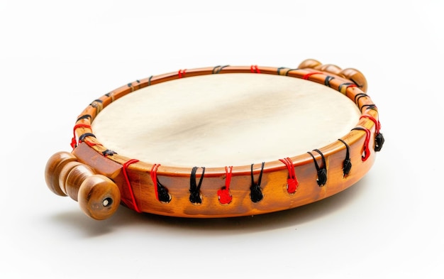 Tambourine Artistry On White Background