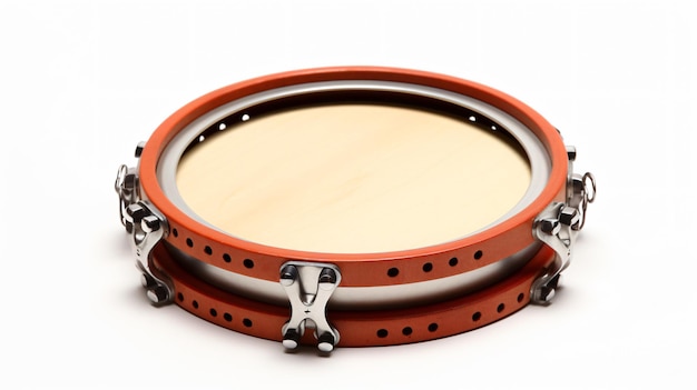 Photo tambourine isolated on white background