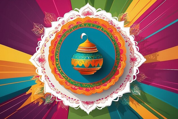 Tamil Nadu festival Happy Pongal holiday Background greeting card abstract