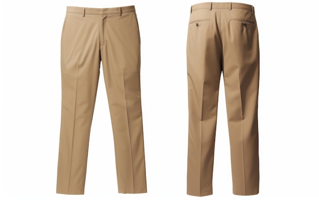 Tan Pants on White Background