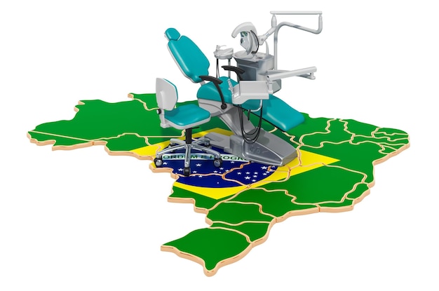 Tandheelkunde in Brazilië concept 3D-rendering