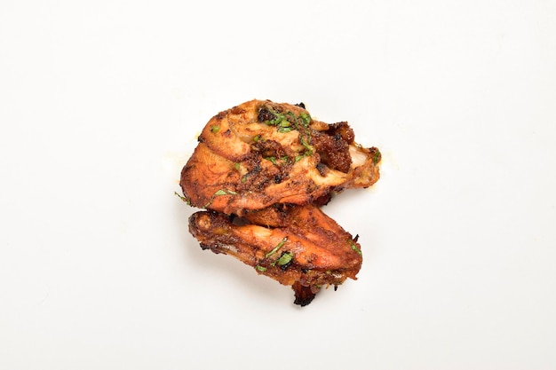 tandoori chicken wing isolated on white background