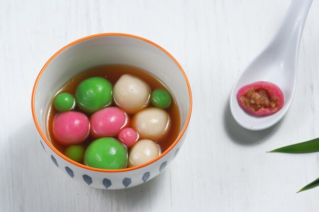 tang yuan wedang ronde sweet dumpling ball is a traditional Chinese sweet dessert for MidAutumn