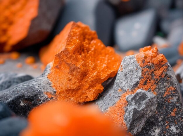 Photo tangerine delight rock texture dark gray stone