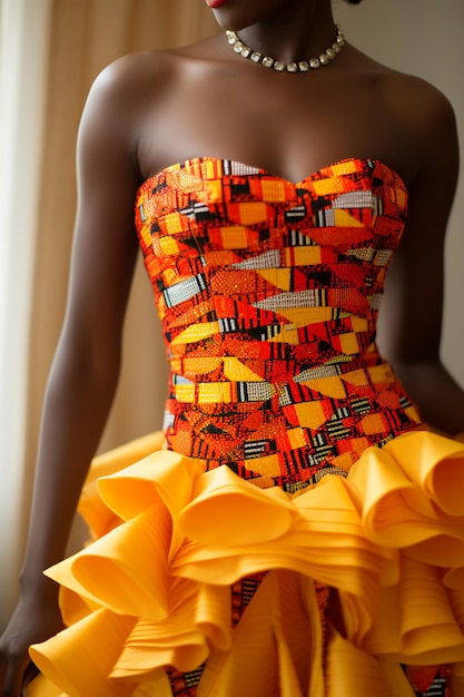 Tangerine elegance celebrating african heritage in a wedding palette