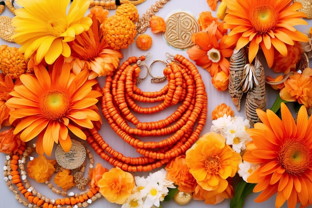 Tangerine elegance celebrating african heritage in a wedding palette