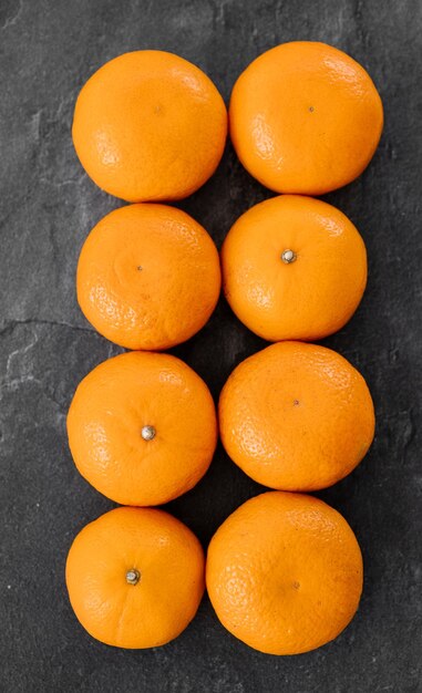 Tangerine isolated on dark background