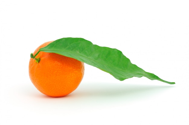 Tangerine isolated on white