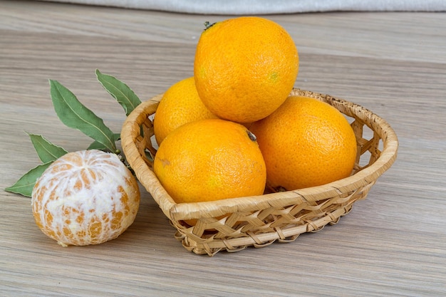 Tangerines in the bowl