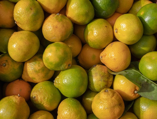 мандарины на рынке для фона