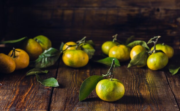 Tangerines with Leaves