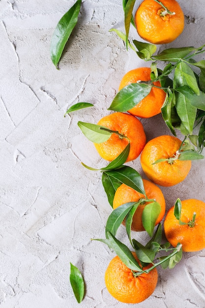 Tangerines with leaves