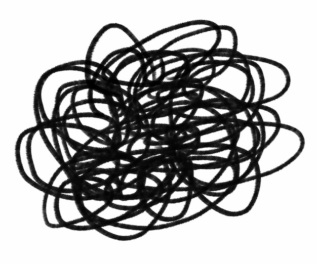Tangle lijn png doodle element doorzichtige achtergrond
