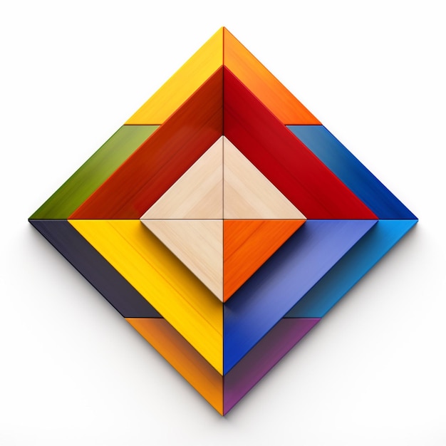 Foto tangram con sfondo bianco alta qualità ultra h
