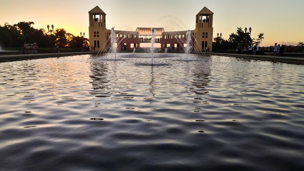 Tangua park in Curitiba Brazil water fountain and the panoramic observatory