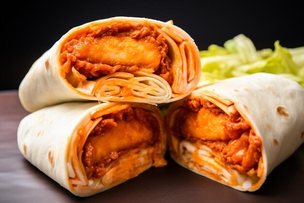 Premium Photo | Tangy Buffalo Chicken Wrap