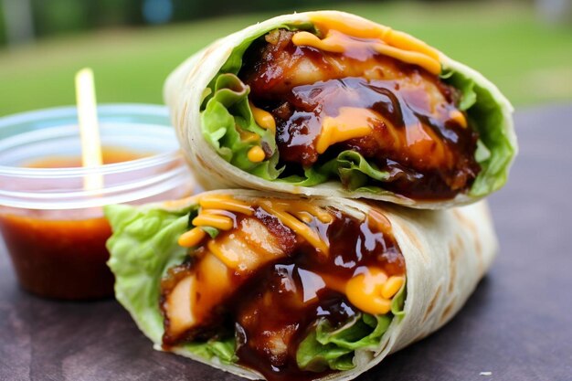 Tangy Honey Mustard Chicken Wrap Basket