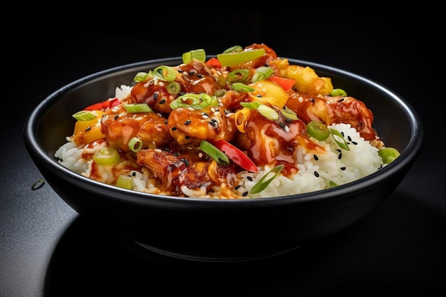 Tangy Orange Chicken Bowl Combo Platter