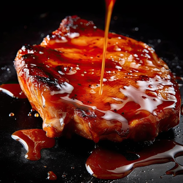 A tangy and slightly sweet BBQ glaze perfect for chicken or pork chops