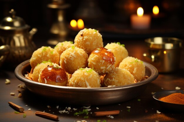 Tangy spheres Kacha aam ke ladoo crispy and flavorful a taste sensation