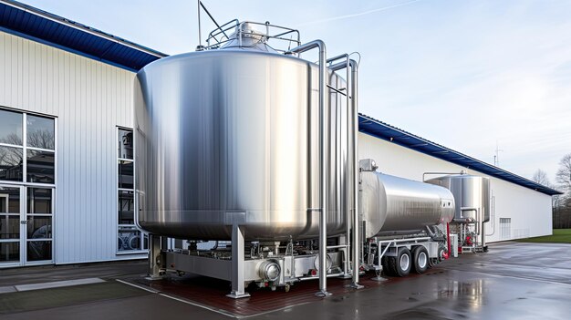 Photo tank equipment milk production