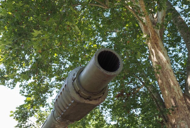 Tank gun used by the army