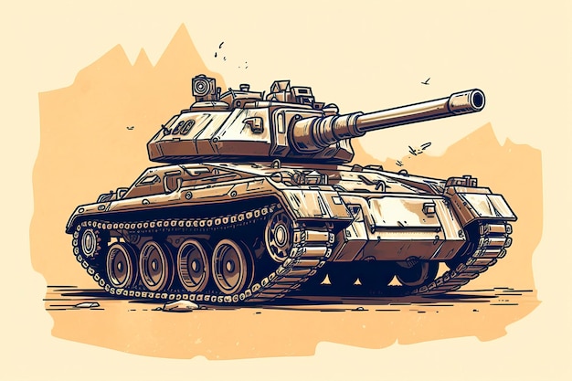 Tank Illustration Transportation illustrationGenerative AI