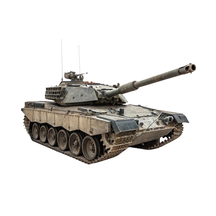 Photo tank isolated on transparent background