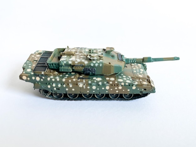 Tank model toy isolate on white background