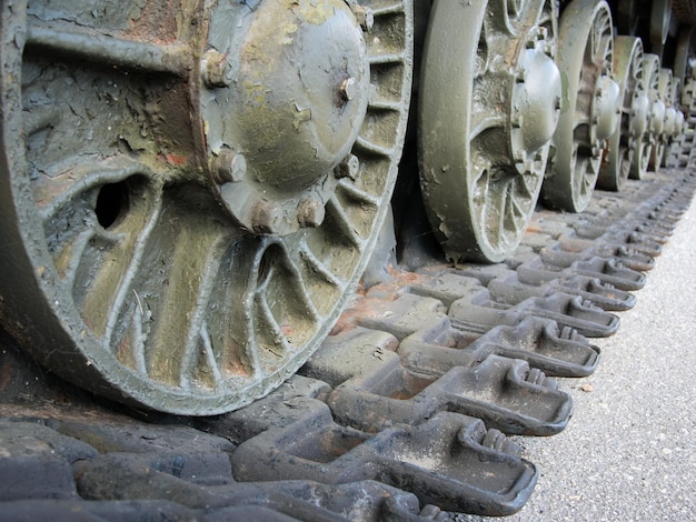 Tank track and rollers