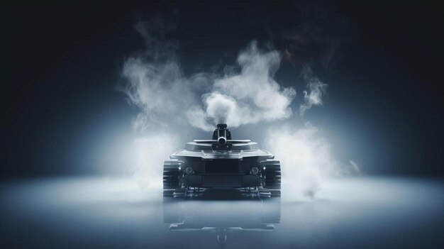 Premium Photo | A tank with smoke coming out of it