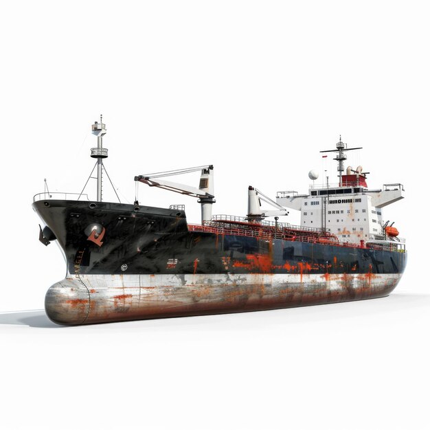 Tanker ship isolated