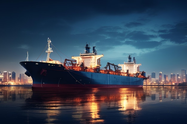 Tankers vervoeren brandstof per schip Genatieve AI