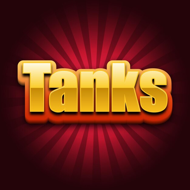 Tanks Text effect Gold JPG attractive background card photo