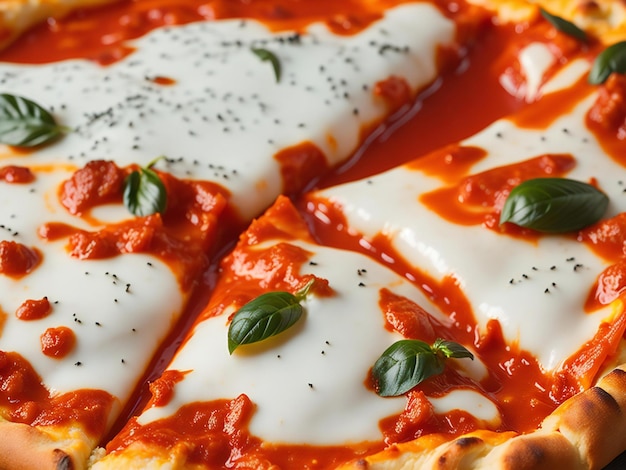 A tantalizing closeup of a freshly baked italian pizza